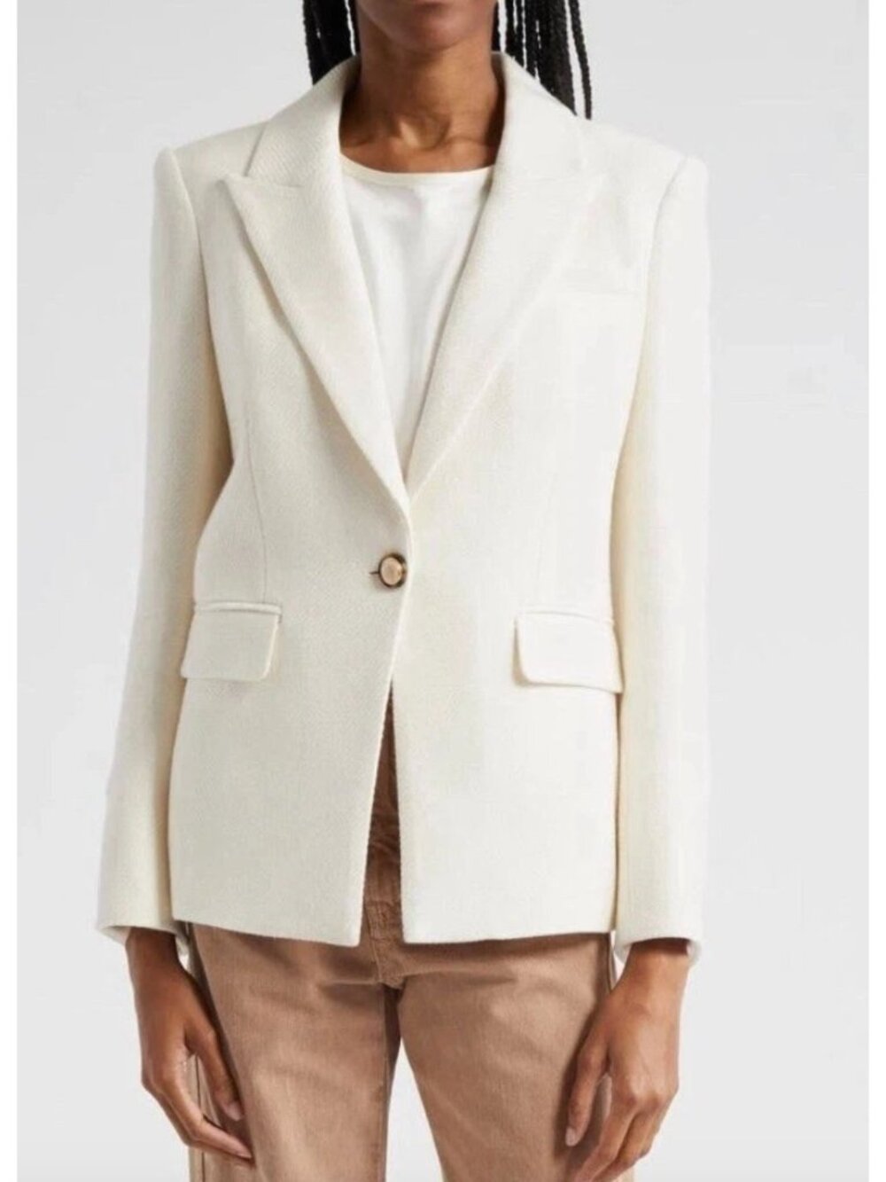Veronica Beard Reagan Dickey Jacket Blazer Ivory White Size 6